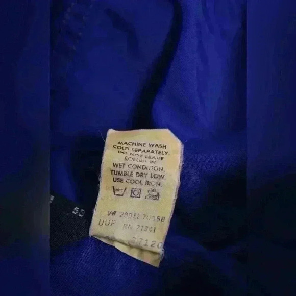 1980s WOOLRICH Cobalt Blue Nylon Outdoors Anorak Lightweight Shell  Jacket S USA - Picture 8 of 8